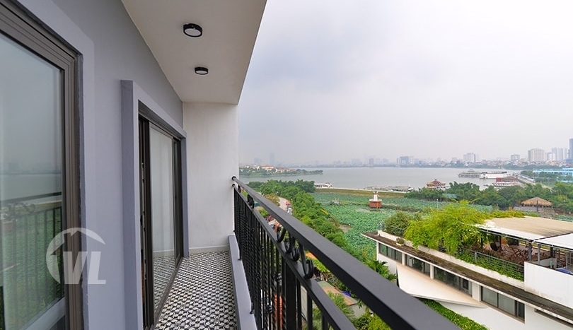 Furnished duplex apartment to rent with West Lake view in Tay Ho