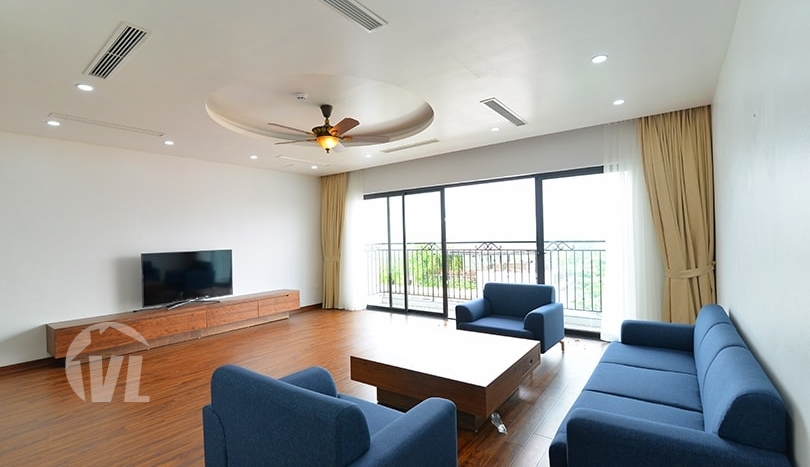 Furnished duplex apartment to rent with West Lake view in Tay Ho