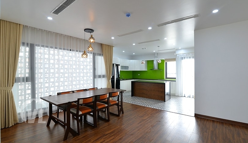 Furnished duplex apartment to rent with West Lake view in Tay Ho