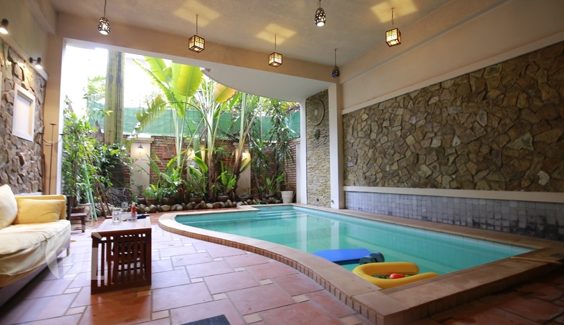 Partly furnished pool house to rent in Hanoi Westlake area