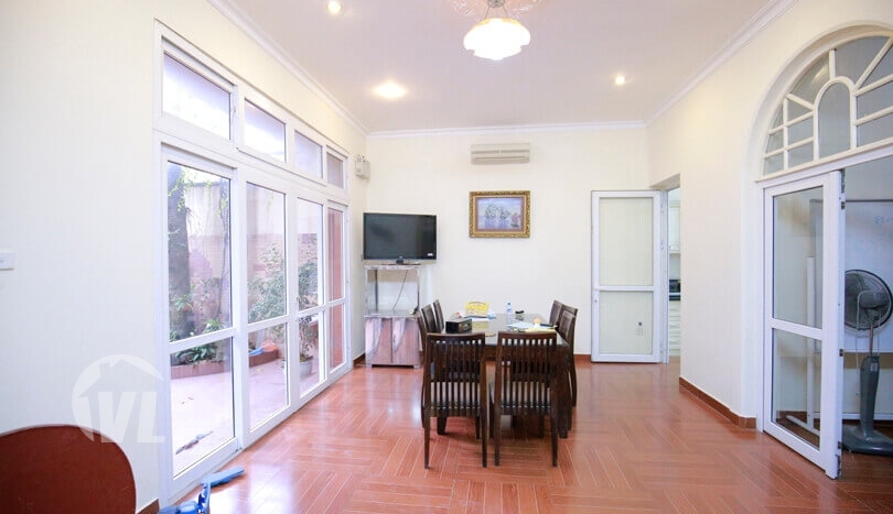 Rental furnished house in Tay Ho with large yard