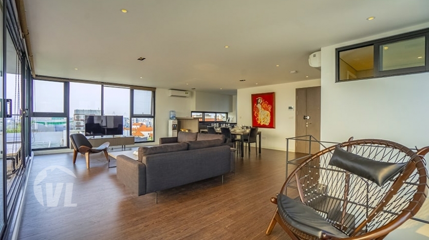 Brand new 200 sq m duplex to rent with terrace in Tay Ho district