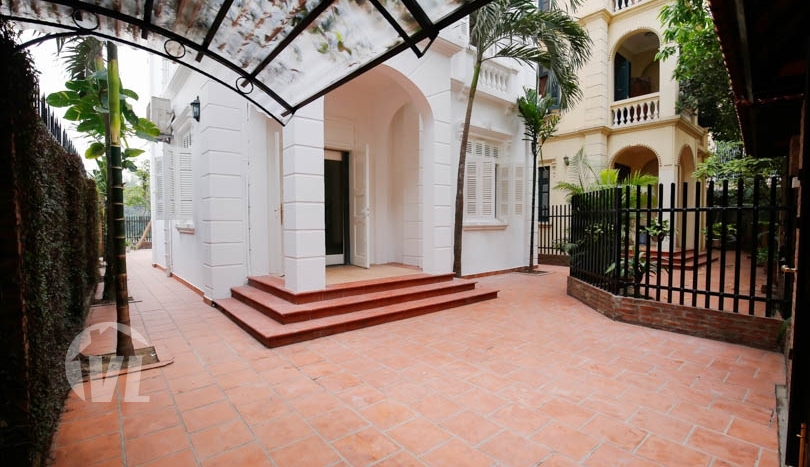 French colonial style villa to rent on To Ngoc Van Tay Ho