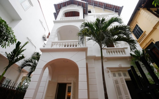 French colonial style villa to rent on To Ngoc Van Tay Ho