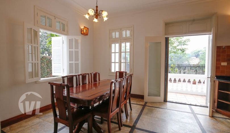 French colonial style villa to rent on To Ngoc Van Tay Ho