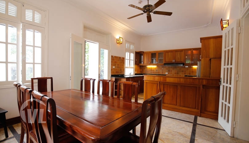 French colonial style villa to rent on To Ngoc Van Tay Ho