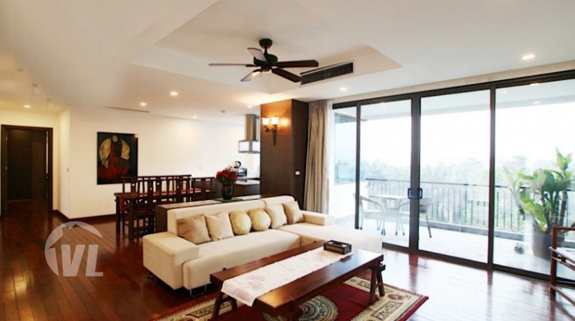 4 beds serviced apartment to rent in Tay Ho with open view