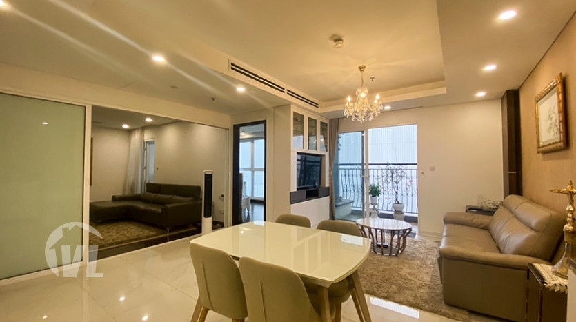 Furnished 3 bedrooms apartment in Aqua residence Truc Bach area