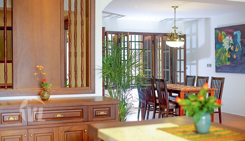 Furnished house with garden and lake view in Hanoi Tay Ho district
