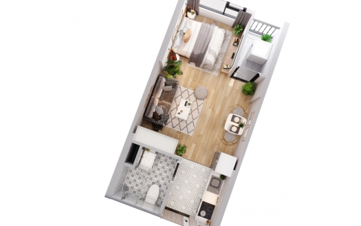 Studio apartment Imperia Smart City