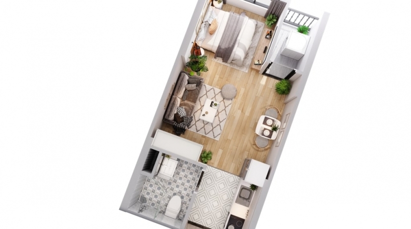 Studio apartment Imperia Smart City