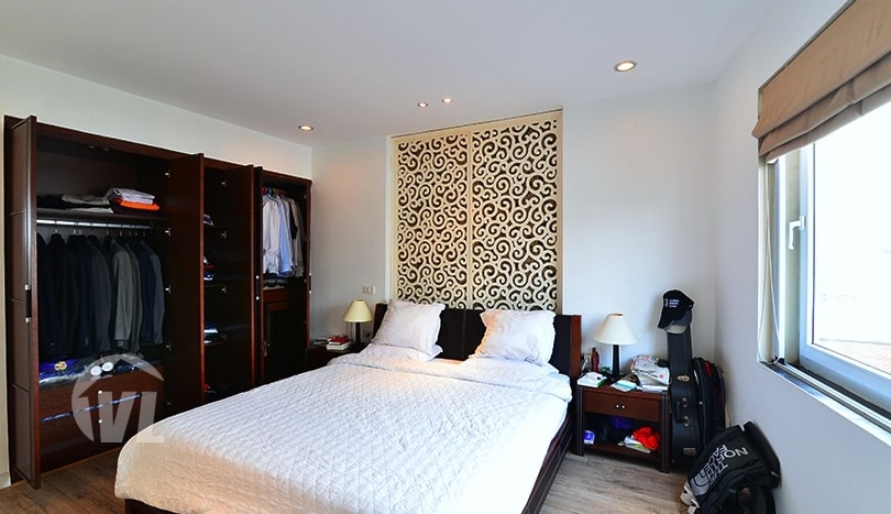 Penthouse in Tay Ho for rent with terrace facing the West Lake