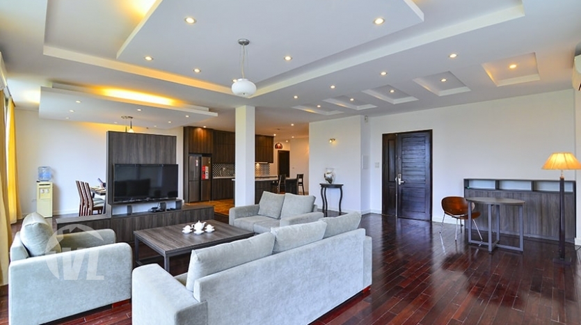 Renovated 4 bedrooms apartment in Tay Ho facing the West Lake