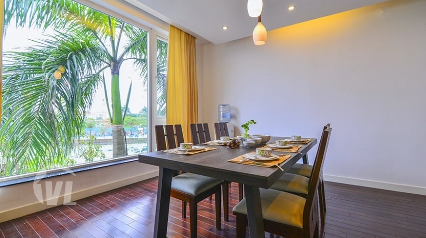 Renovated 4 bedrooms apartment in Tay Ho facing the West Lake