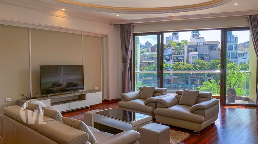 Lake view apartment to rent in Tay Ho, Yen Phu village, 170 sq m