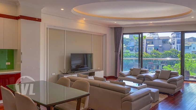 Lake view apartment to rent in Tay Ho, Yen Phu village, 170 sq m