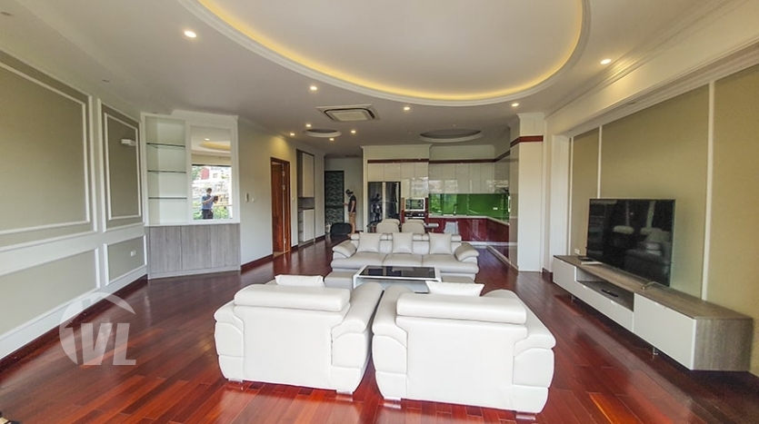 Lake view apartment to rent in Tay Ho, Yen Phu village, 170 sq m