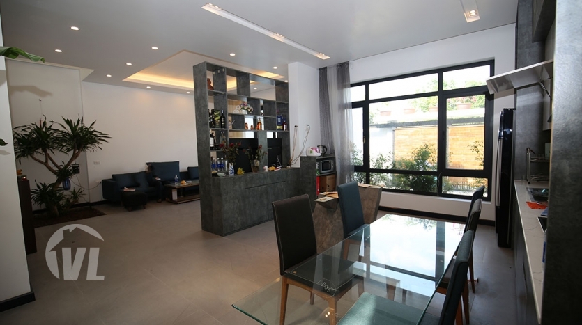 New furnished house to lease with open view in Tay Ho