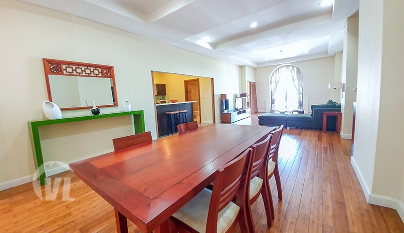 Spacious 3 bed flat to lease in Hoan Kiem with high ceiling and city view
