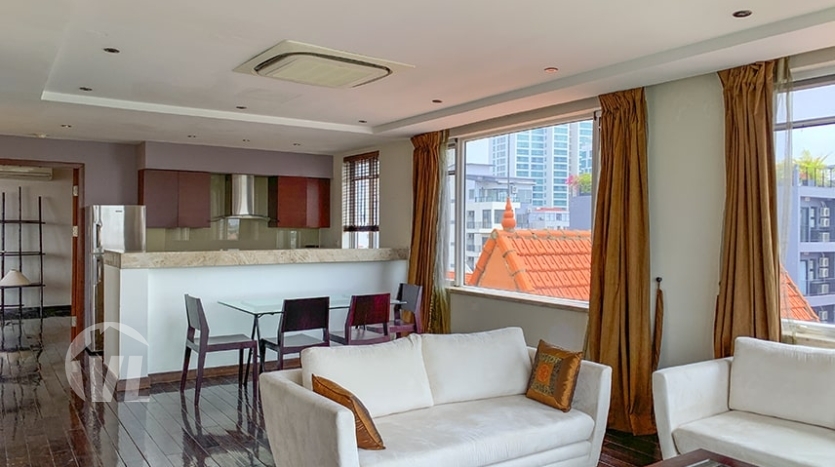 1 bedroom penthouse to rent in Tay Ho with private terrace