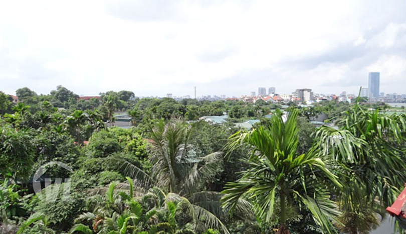 French colonial style house to lease with open view in Tay Ho