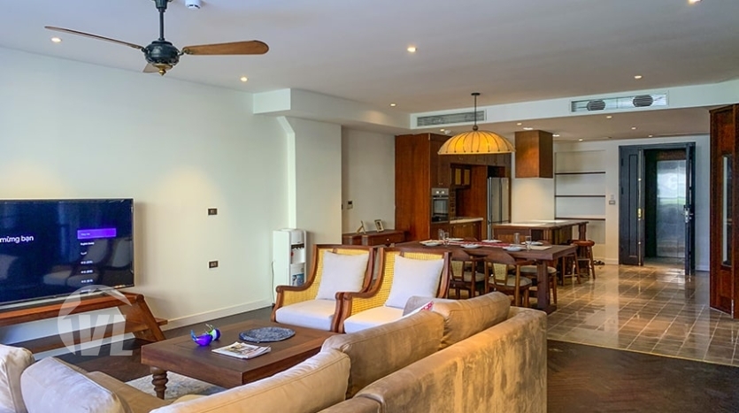 Brand new 4 beds serviced flat to lease in Tay Ho