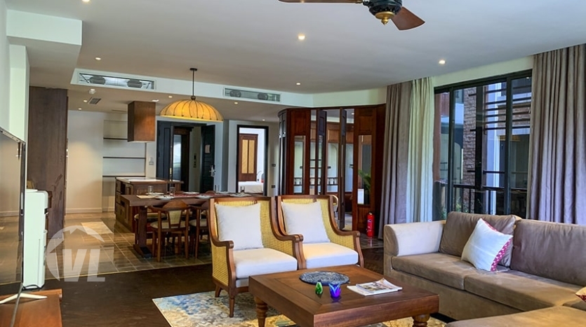 Brand new 4 beds serviced flat to lease in Tay Ho
