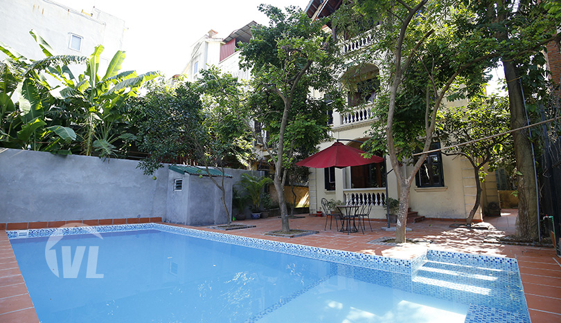 Furnished house with swimming pool in Tay Ho close to the West Lake