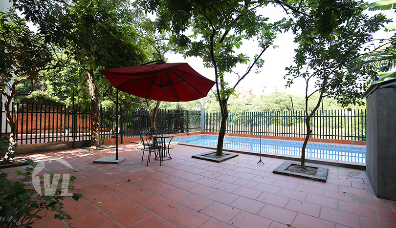 Furnished house with swimming pool in Tay Ho close to the West Lake
