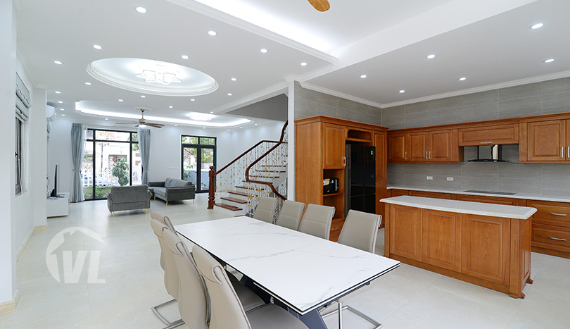 Modern and brand-new furnished Vinhomes Riverside villa to lease