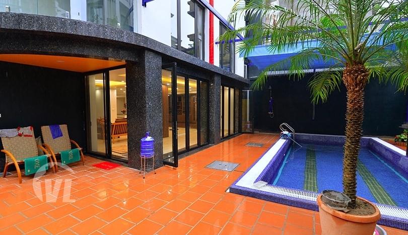 Private swimming pool apartment to rent in Tay Ho Hanoi