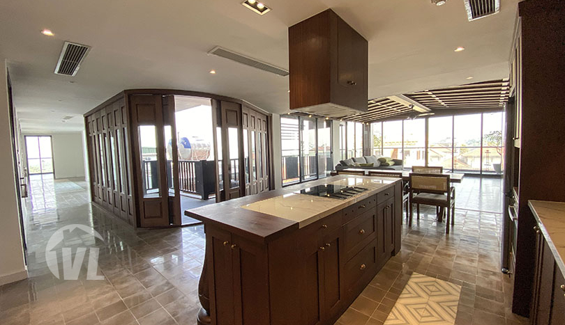 Brand-new lake view 4 beds apartment to lease in Tay Ho Hanoi