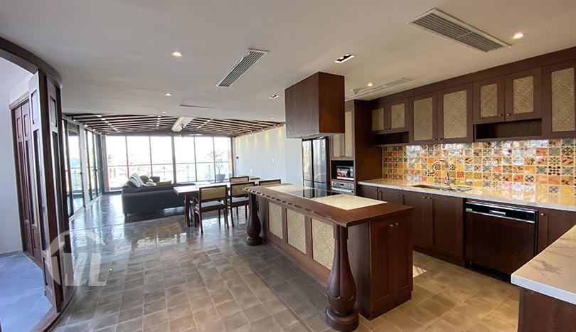 Brand-new lake view 4 beds apartment to lease in Tay Ho Hanoi