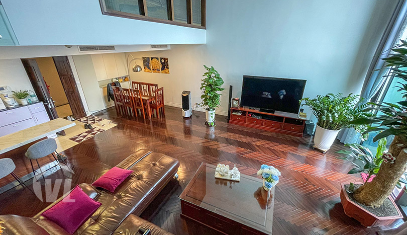 Spacious duplex 3 bedroom to rent in Hoang Thanh tower