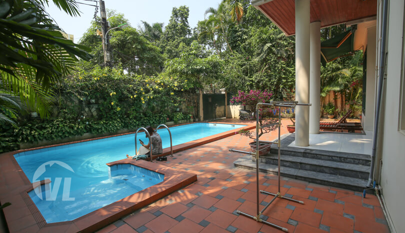 Large 6 bedrooms villa for rent with swimming pool in Tay Ho