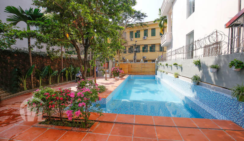 Large garden pool villa to rent in Tay Ho close to the West Lake