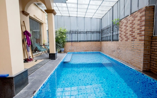 Partly furnished rental house with swimming pool in Tay Ho