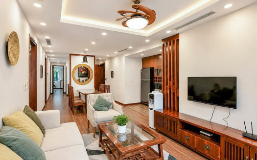 Furnished 3 bedroom apartment for rent on To Ngoc Van street