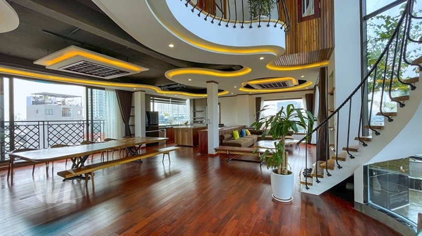 Awesome serviced penthouse in Tay Ho to rent with pool and terrace