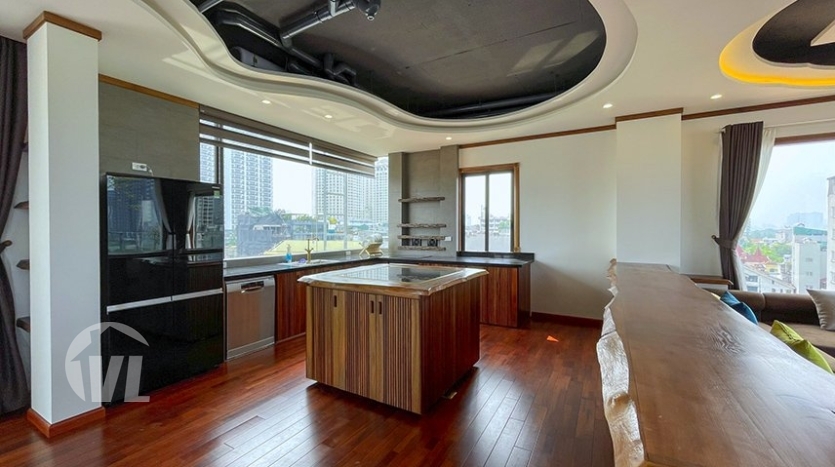 Awesome serviced penthouse in Tay Ho to rent with pool and terrace