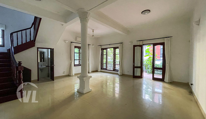 Unfurnished French colonial style villa to rent in Tay Ho