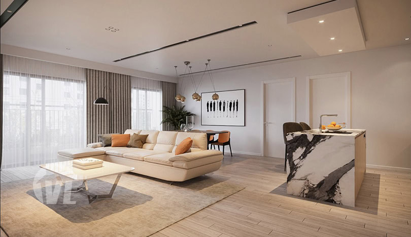 Brand-new 4 bedroom apartment to rent in Long Bien