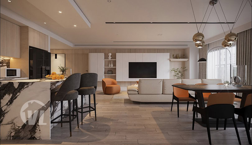 Brand-new 4 bedroom apartment to rent in Long Bien