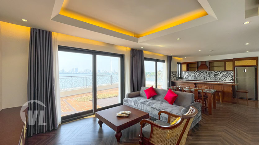 Penthouse with terrace overlooking the West Lake view in Tay Ho area