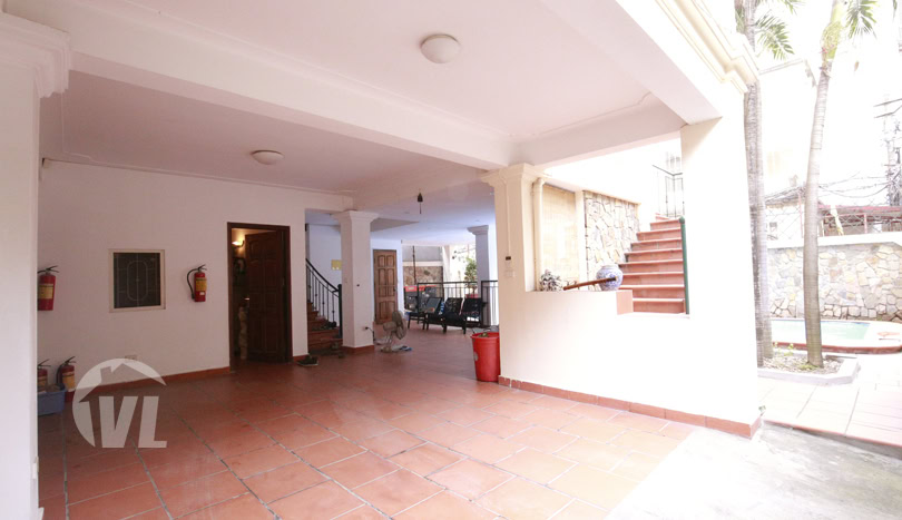 Corner villa to rent with swimming pool in Tay Ho