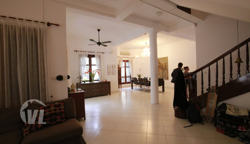 Corner villa to rent with swimming pool in Tay Ho