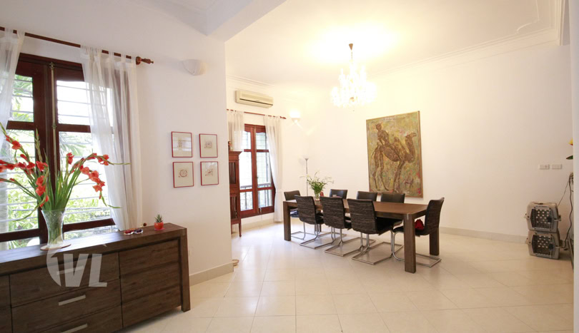 Corner villa to rent with swimming pool in Tay Ho