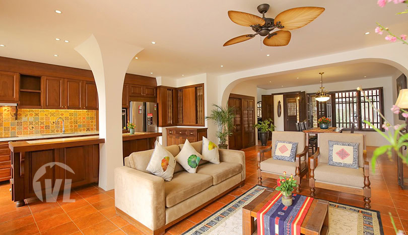 Furnished house with garden and lake view in Hanoi Tay Ho district