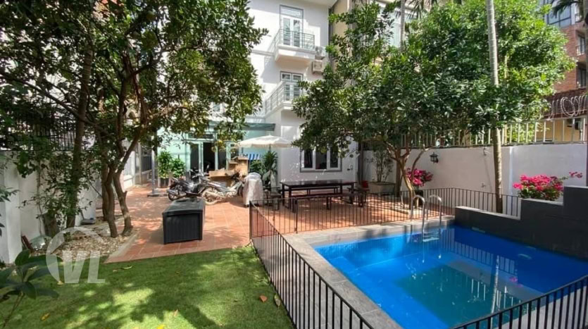 High-quality villa with swimming pool for rent in Tay Ho