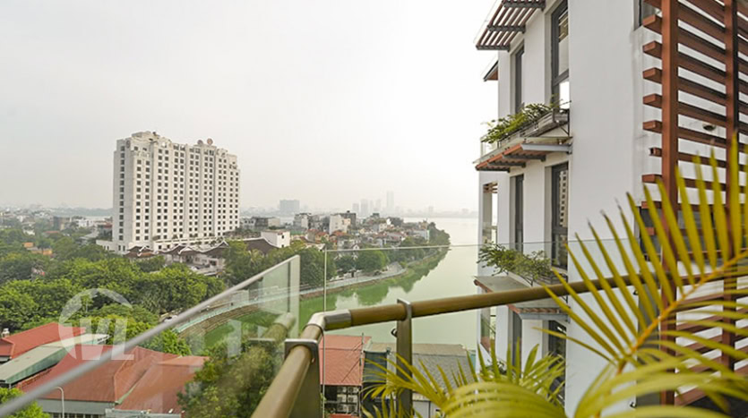 New apartment with terrace and closed kitchen to rent in Tay Ho